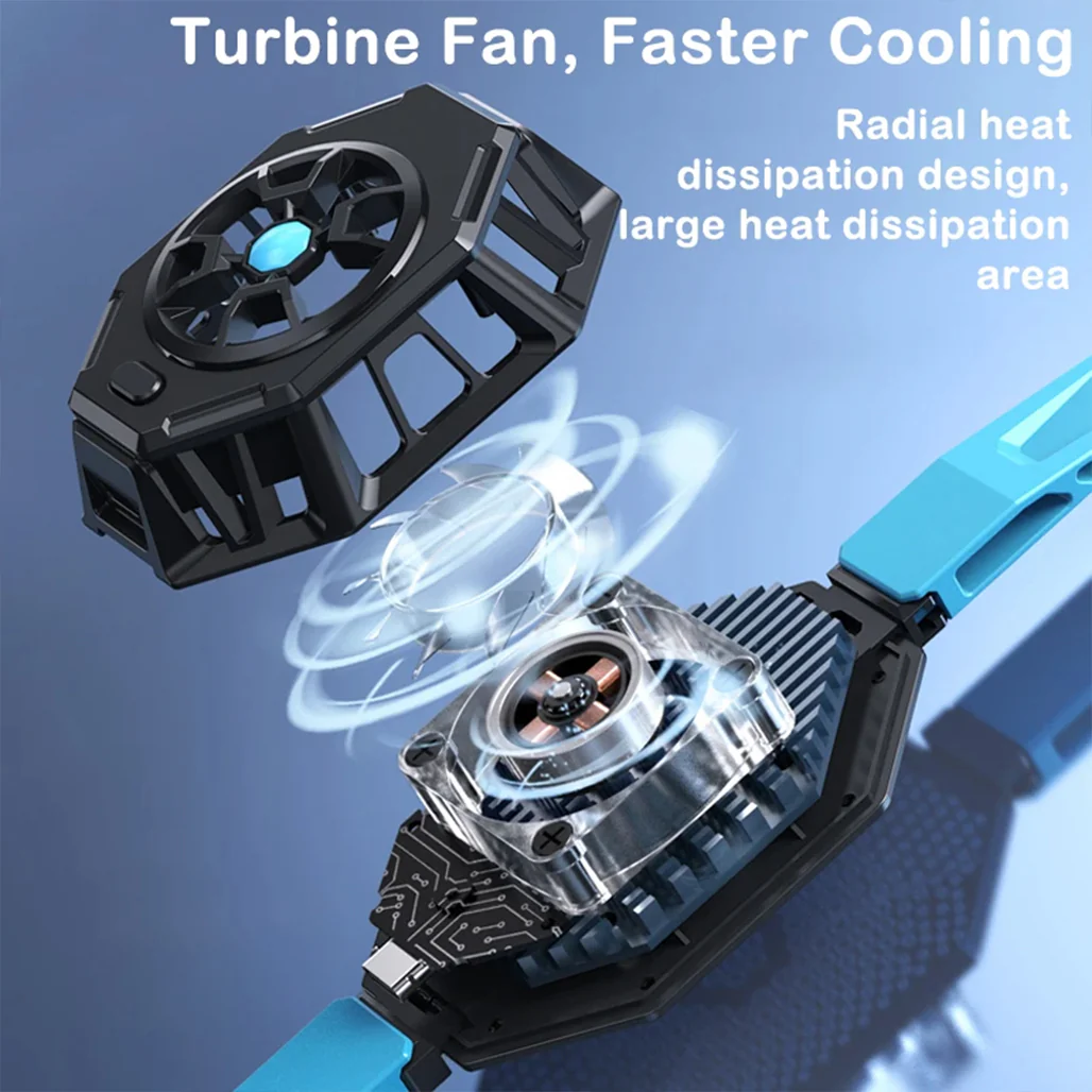 All-in-One P50 Semiconductor Fast Cooling Fan with RGB Light – Universal Back Clip Radiator for Tablets & Phones - Image 5