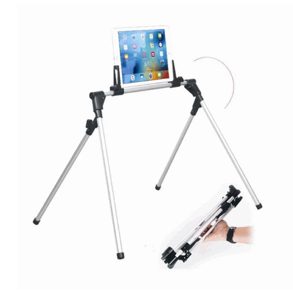 301-S Universal Aluminum Alloy Foldable Tablet and Phone Stand Tripod - Image 6