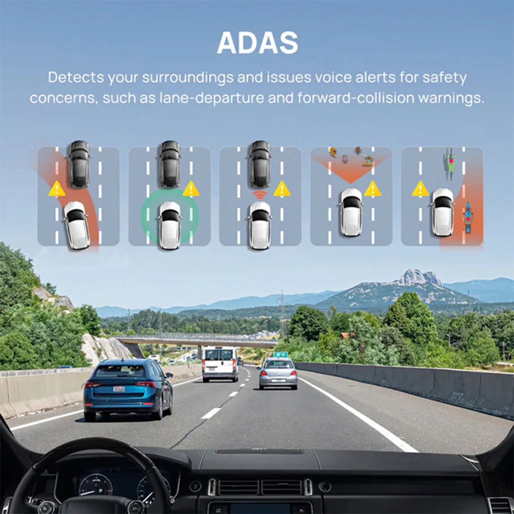 70mai Dash Cam A800S - 4K UHD Dash Camera with 3" IPS Screen - Image 7