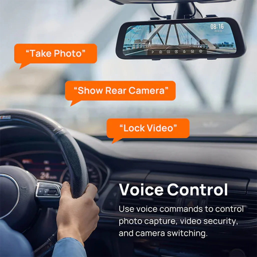 70mai Rearview Dash Cam S500 - 3K Streaming with 9.35'' Full-Laminated Touch Screen - Image 4