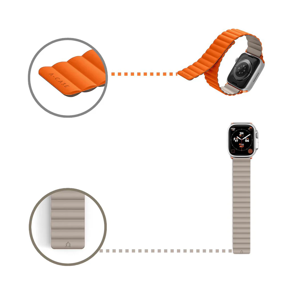 A-Case Invix Reversible Silicone Band for Apple Watch (42mm/44mm/45mm/49mm) - Image 6