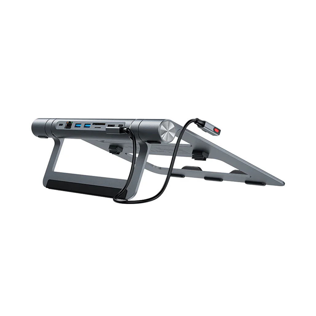 ACEFAST E5 Plus Multifunctional Laptop Stand with Hub - Adjustable Angle, USB 3.0, 4K Media Port, PD, LAN, SD/TF - Image 3