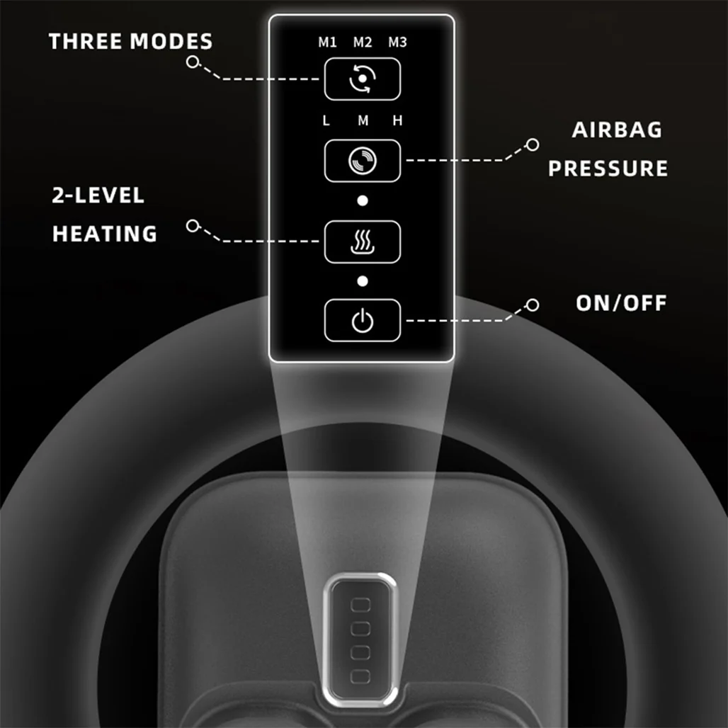 Air Compression Foot Massager with Heat Therapy - Image 5