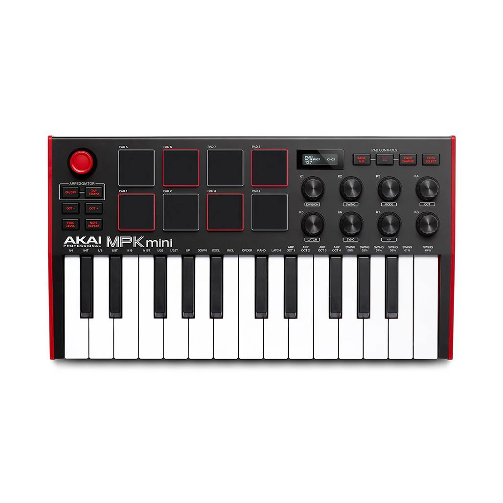AKAI MPK Mini MK3 - MIDI Keyboard Controller – Compact USB-Powered Beat Maker with 25 Keys, MPC Pads & Production Software - Image 3