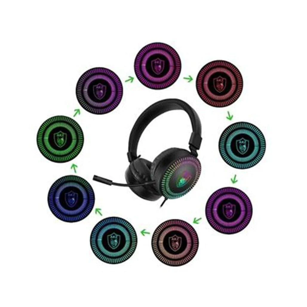 AKZ GM-019 RGB Gaming Headphones with Mic - 3.5mm Wired - Image 3