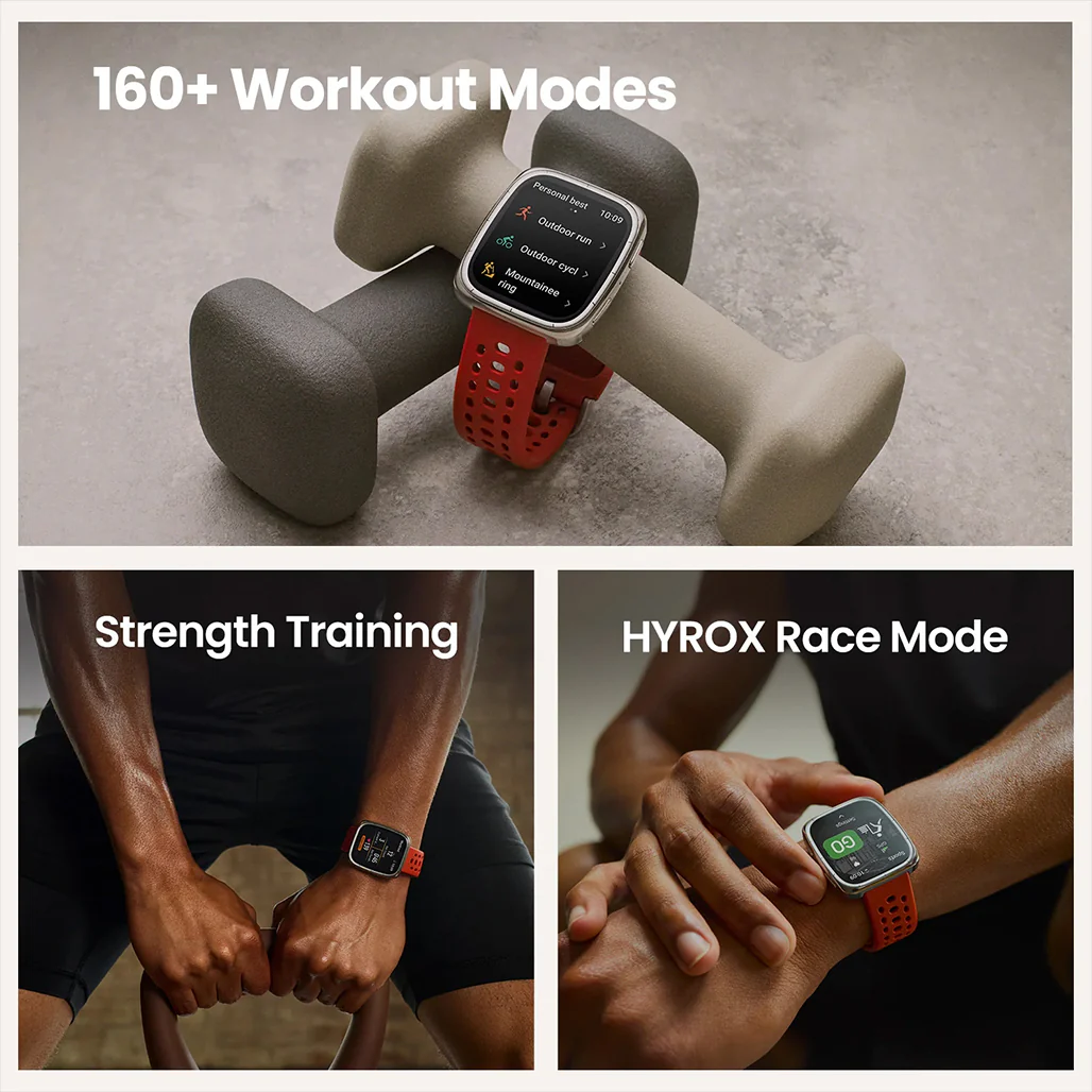 Amazfit Active 2 Square Smartwatch | Black with Red Strap - Image 6