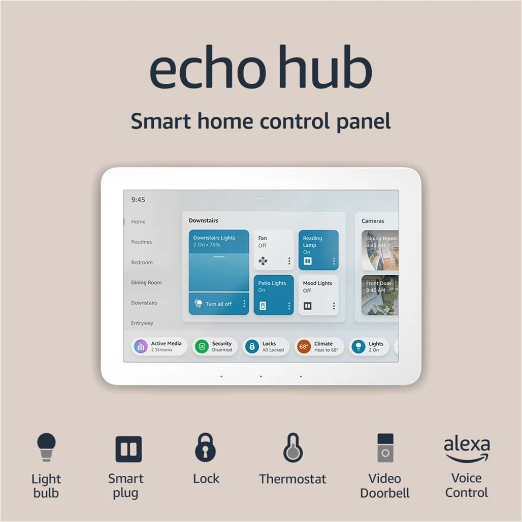 Amazon Echo Hub - 8" Smart Home Control Panel with Alexa Integration - White - Image 6