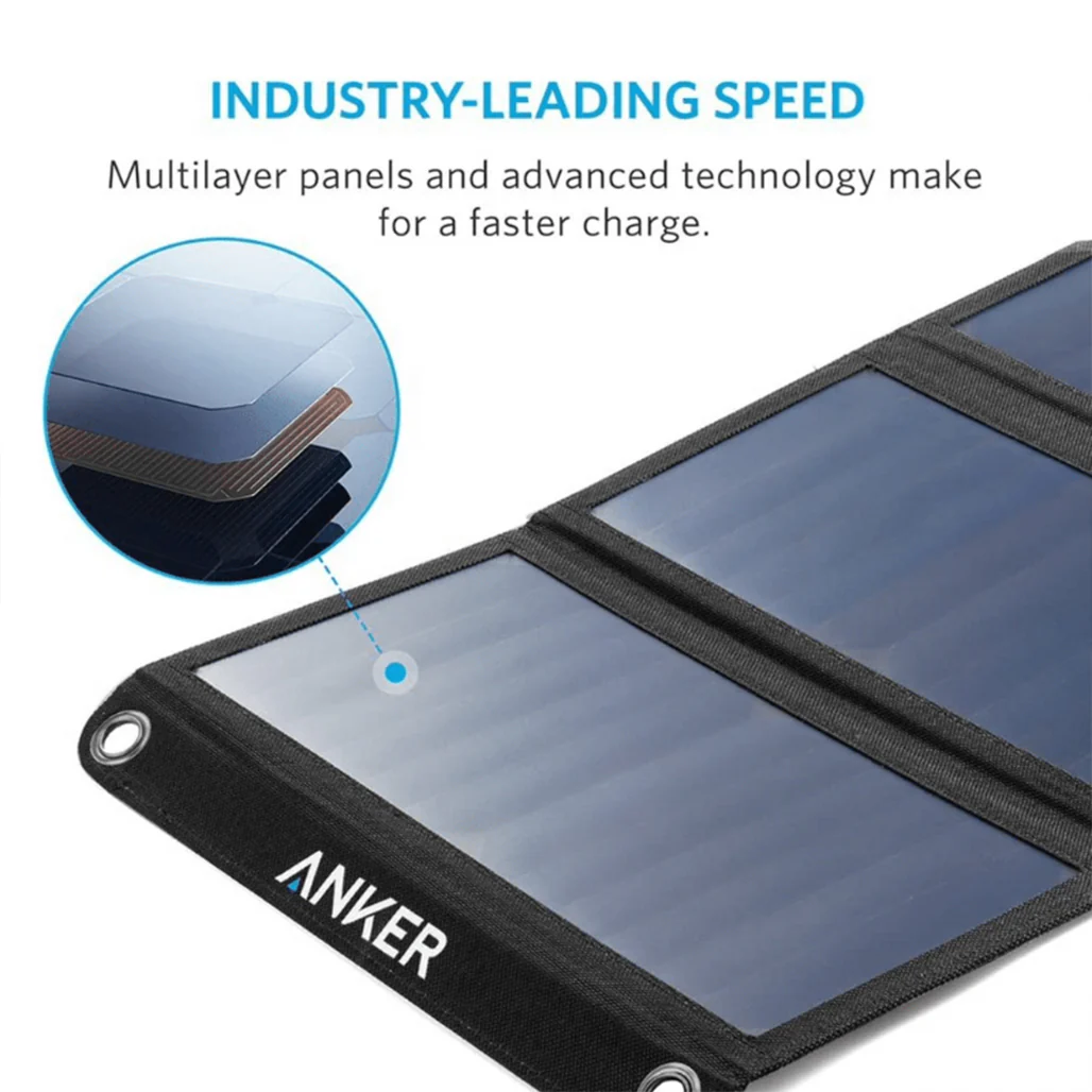 Anker 21W Dual USB Solar Charger – Portable High-Efficiency Outdoor Charging Panel for Smartphones & Tablets - Image 2