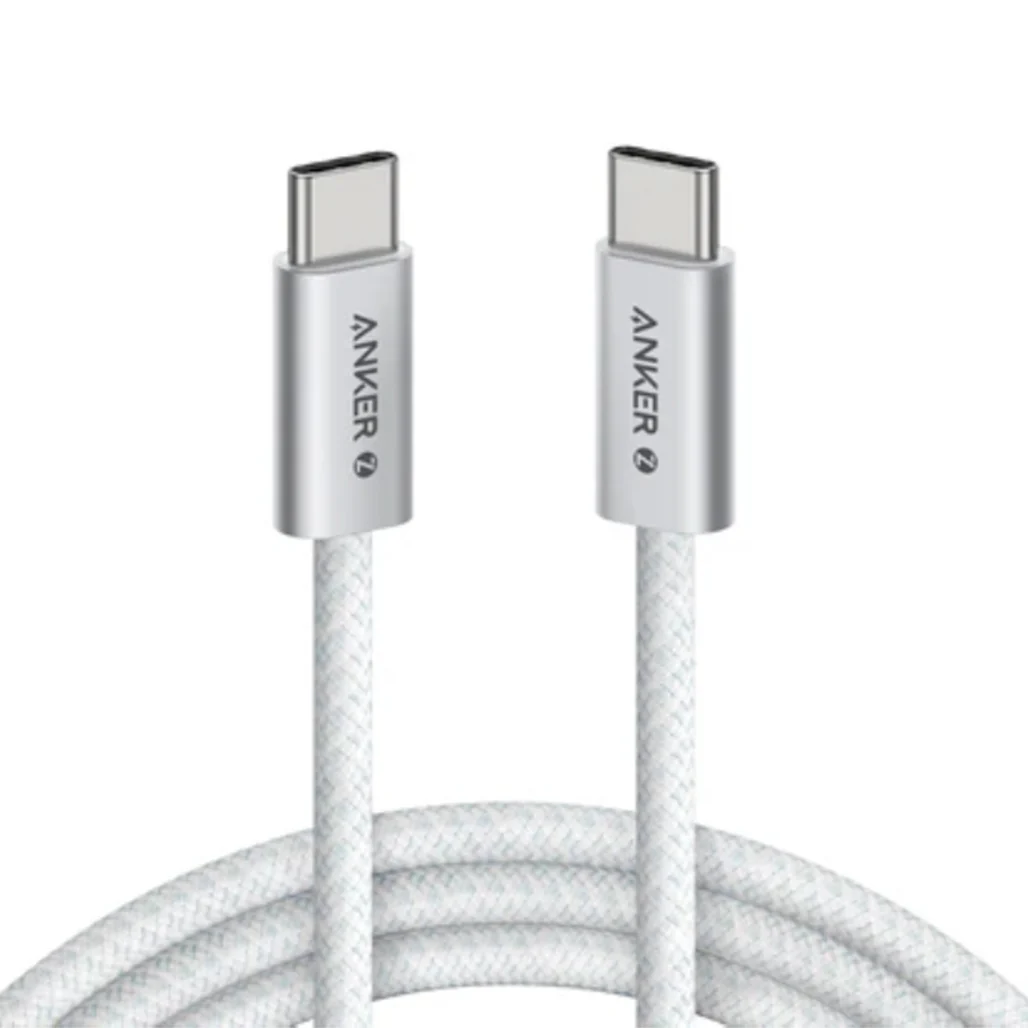 Anker 240W USB-C to USB-C Cable 1m – Fast Charging & Data Transfer, White | A8060H21