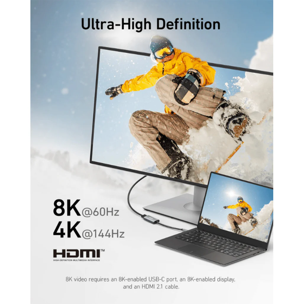 Anker 518 USB-C Adapter (8K HDMI) – High-Resolution Video, Plug & Play, Universal Compatibility for MacBook Pro, iPad, Pixelbook & More - Image 4