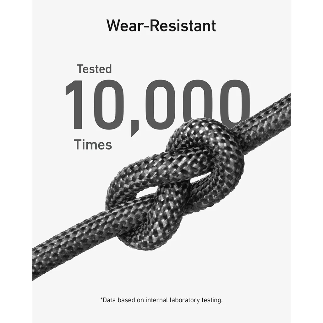 Anker 544 Bio-Based USB-C to USB-C Cable (3ft) - Durable, Eco-Friendly, 100W Power Output, Black - Image 3