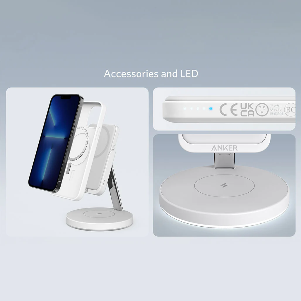 Anker 633 MagGo Magnetic Wireless Charger – 2-in-1 Charging Stand & Portable Charger with Safe Charging Technology - Image 4