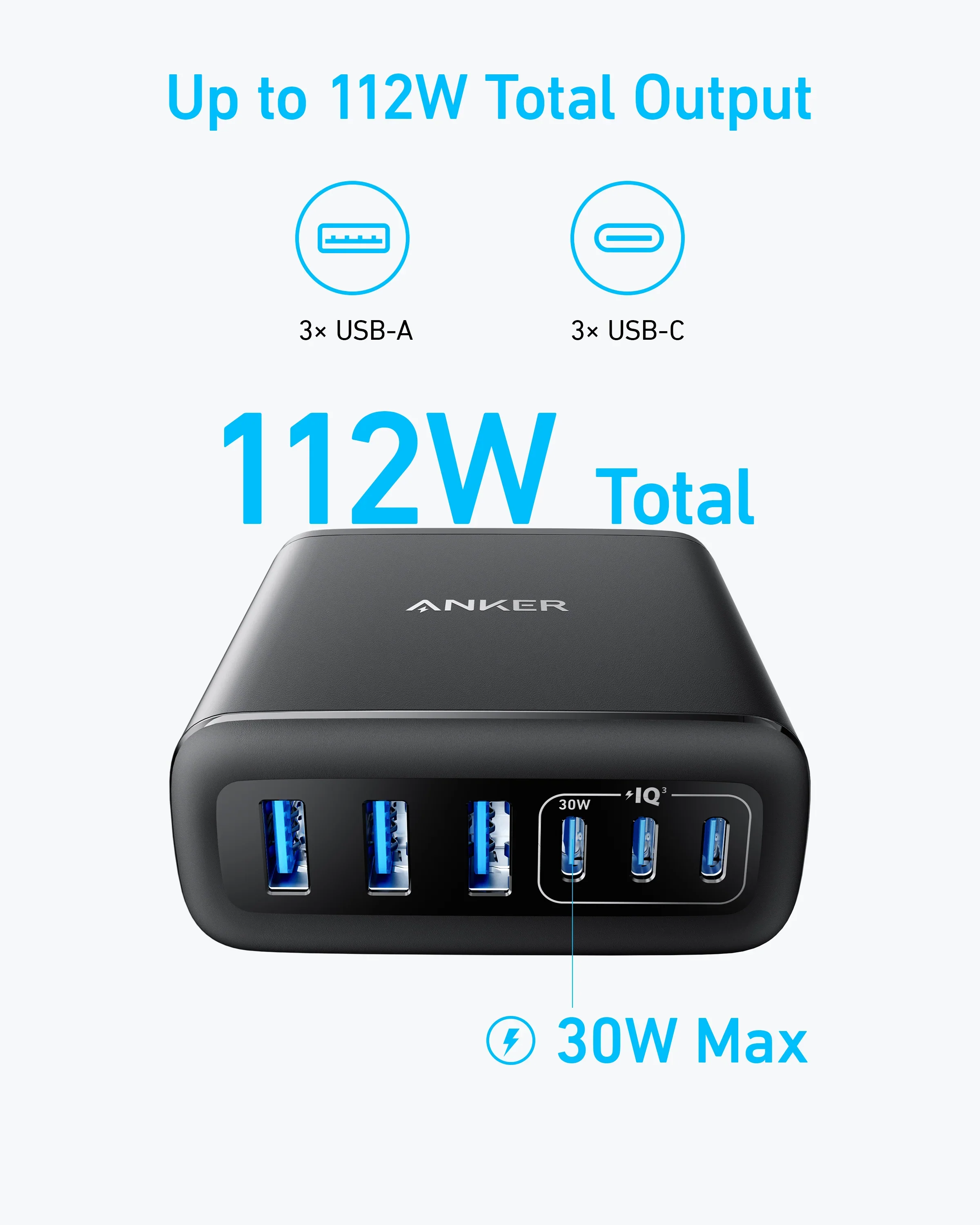 Anker Charger (112W, 6 Ports) | A2154 - Image 7