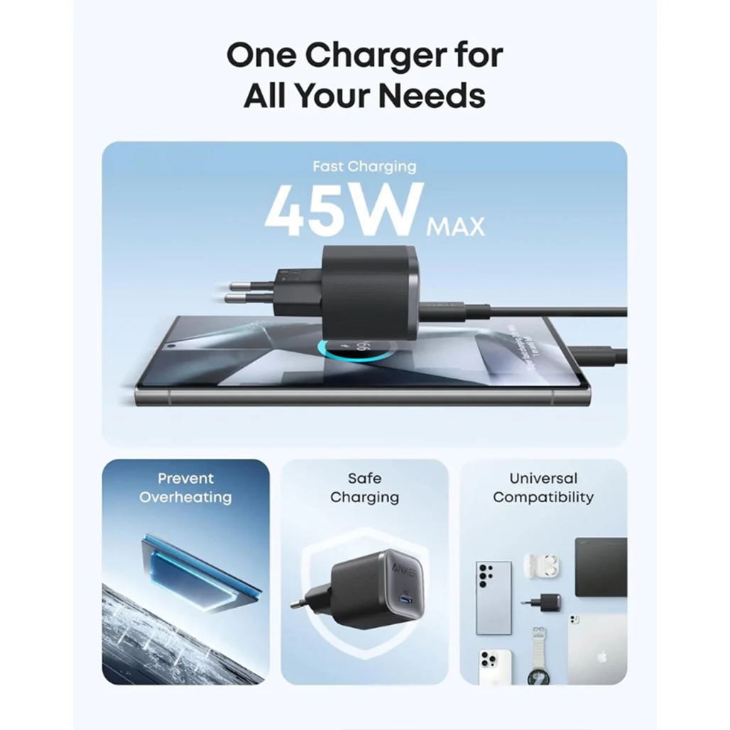 Anker Compact USB-C Fast Charger Nano Charger 45W - Image 2