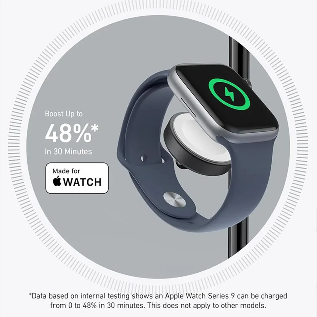 Anker Maggo Wireless Charging Stand 3-in-1 15W – Fast Charging for iPhone, Apple Watch, and AirPods (Black) - Image 5