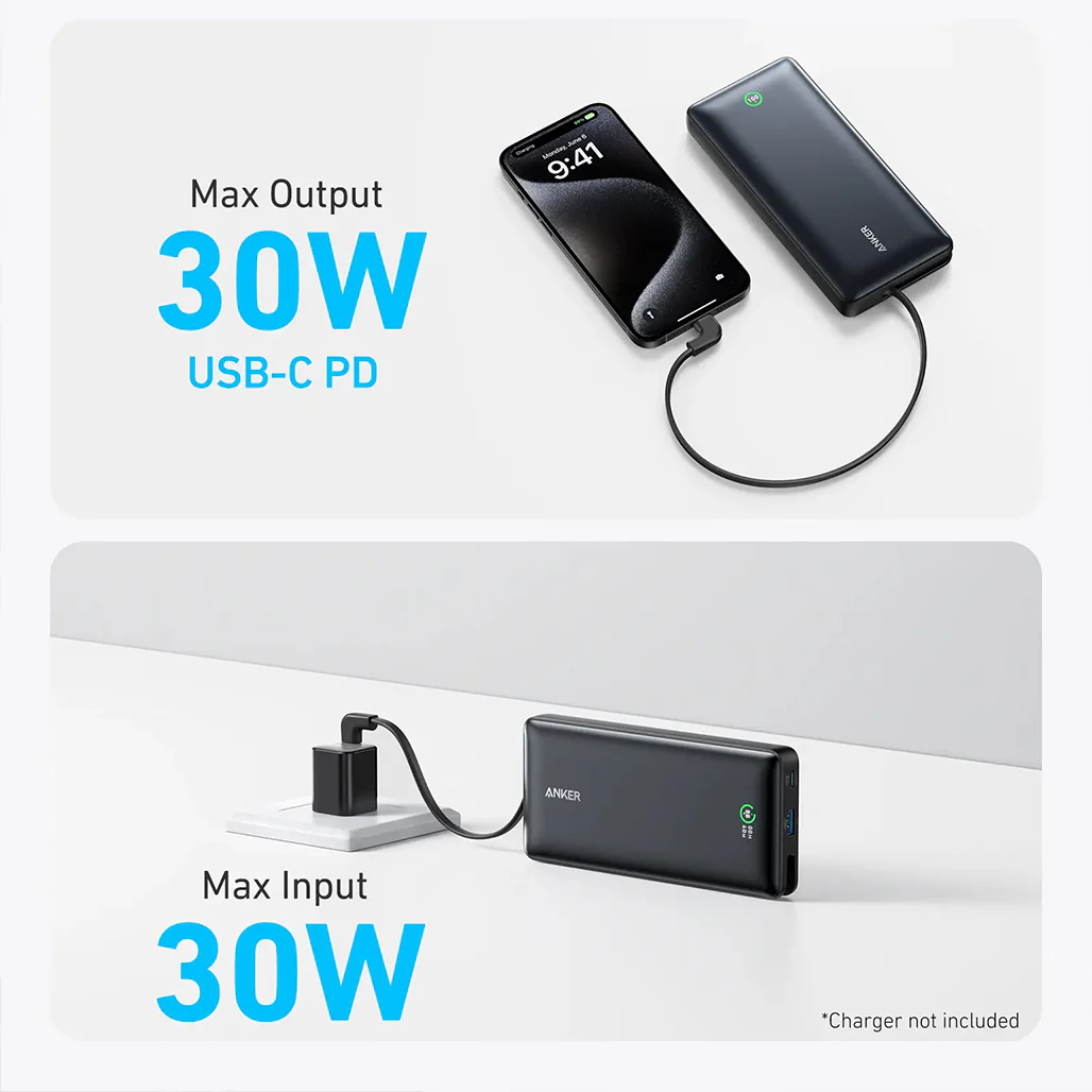 Anker Nano Power Bank 20000mah 30W Built-In USB-C Cable - A1387 - Image 4
