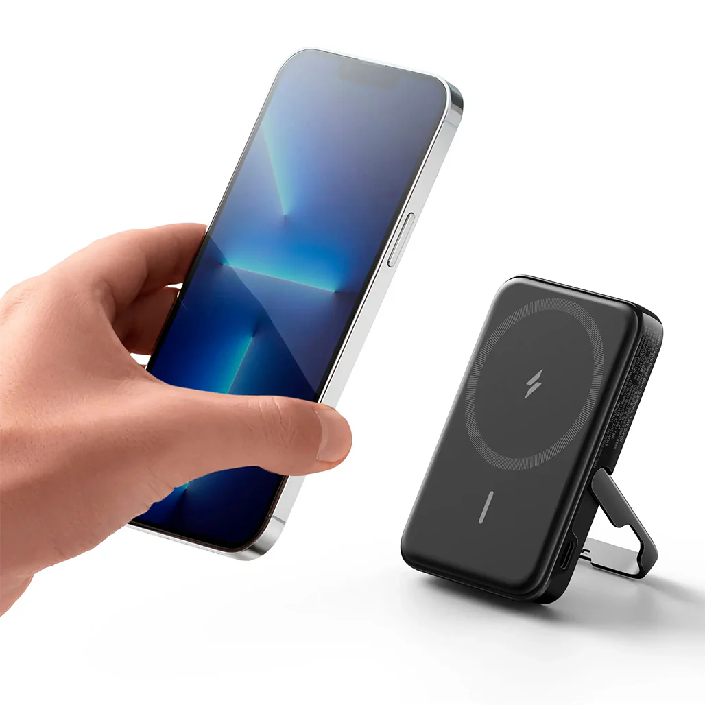 Anker Power Bank 322 MagGo 5000mAh MagSafe Portable Charger A1618 – Wireless Charging with Foldable Stand - Image 5