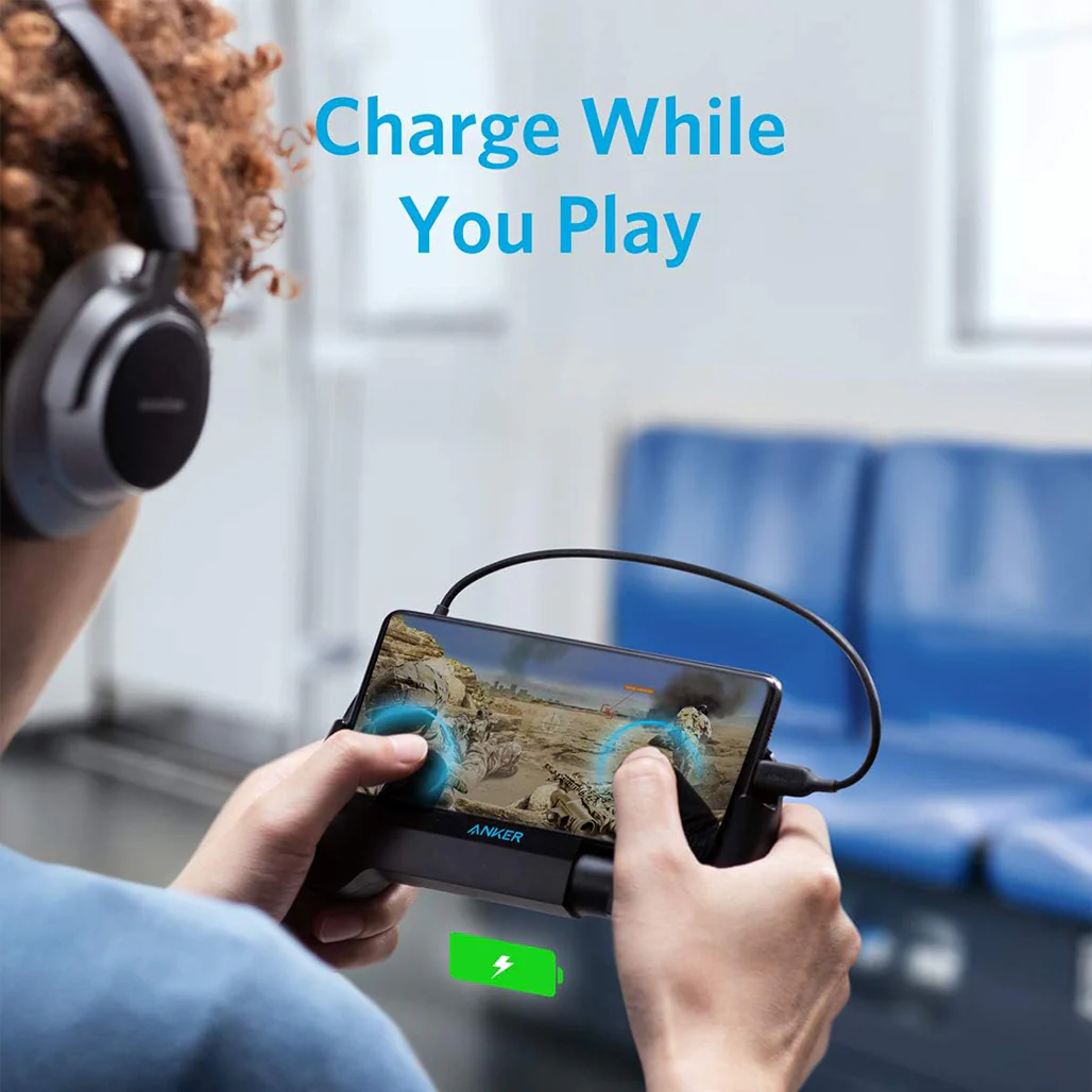 Anker PowerCore Play 6K Mobile Gaming Controller with 6700mAh Power Bank, Cooling Fan & Adjustable Grip – Gamepad for Android & iOS Smartphones - Image 3