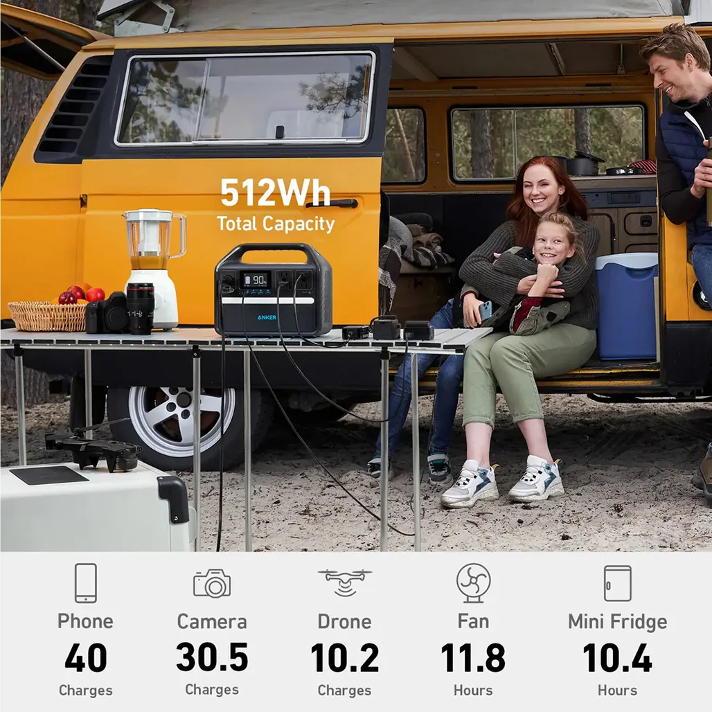 Anker PowerHouse 535 – 512Wh Portable Power Station | 500W Fast Charging & Long-Lasting Battery - Image 2