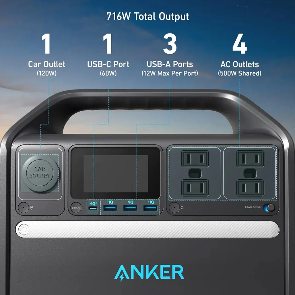 Anker PowerHouse 535 – 512Wh Portable Power Station | 500W Fast Charging & Long-Lasting Battery - Image 3