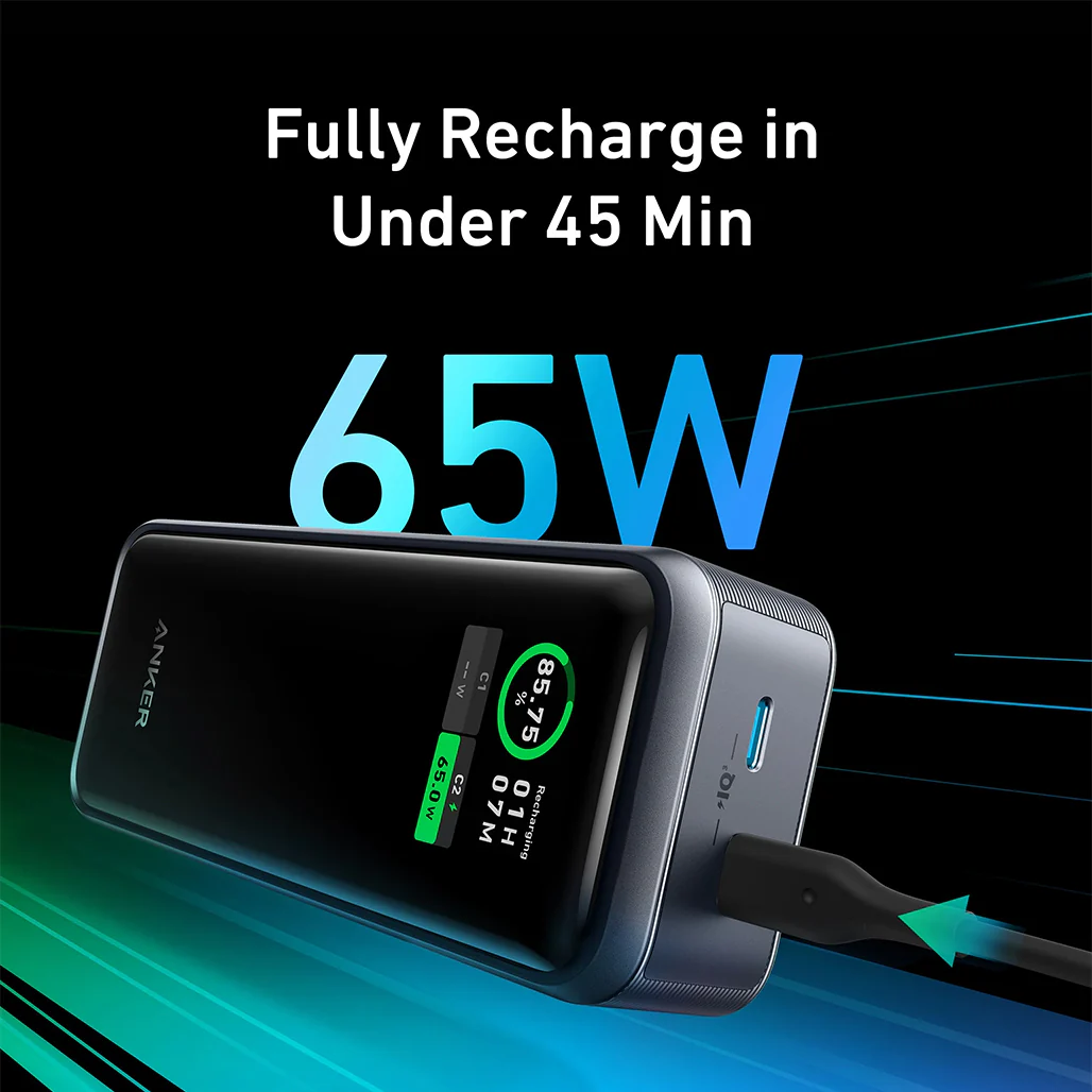 Anker Prime 12,000mAh Power Bank (130W) – High-Speed Charging, Compact Design, Fast Recharge - Image 4