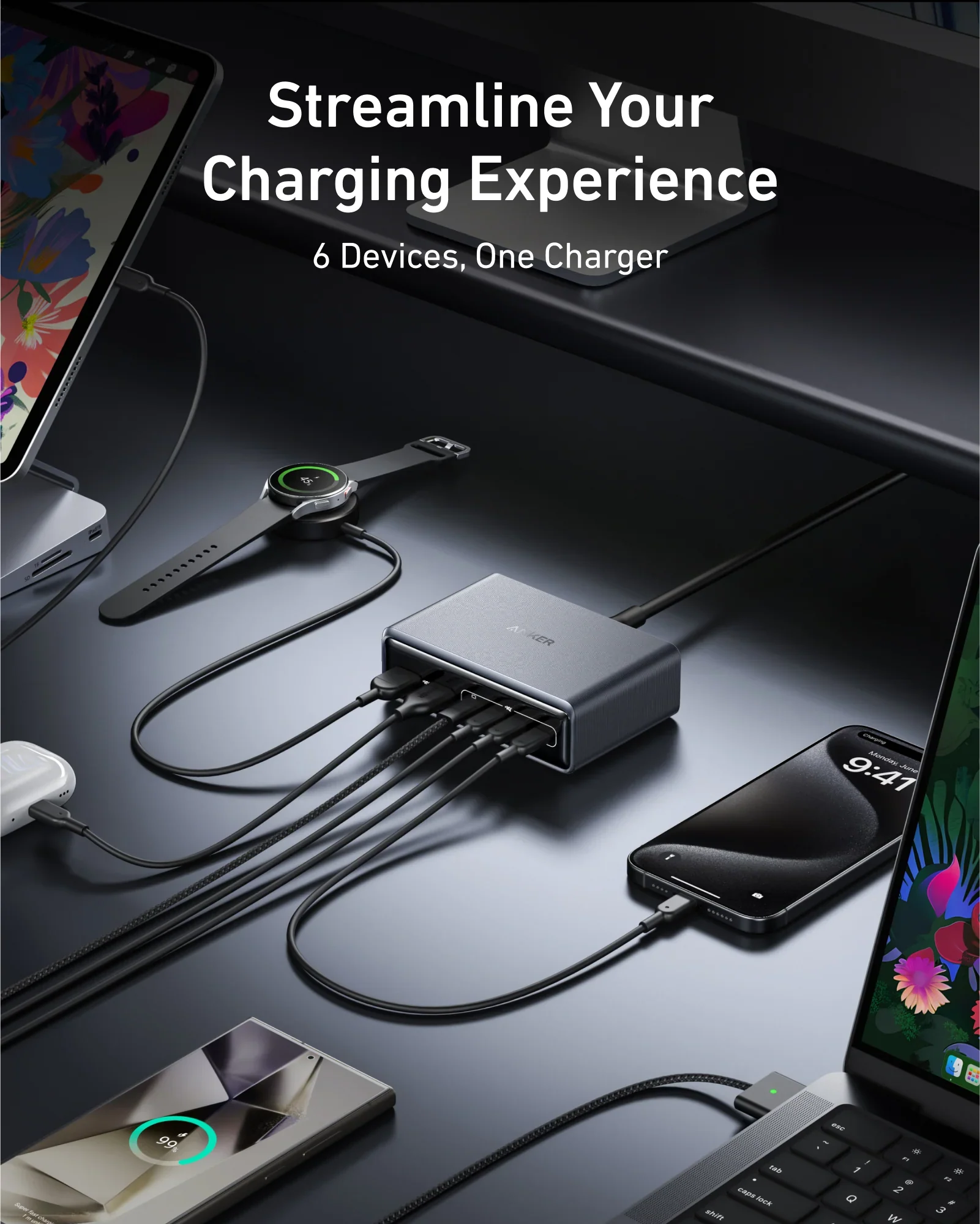 Anker Prime Charger (200W, 6 Ports, GaN) | A2683 - Image 5