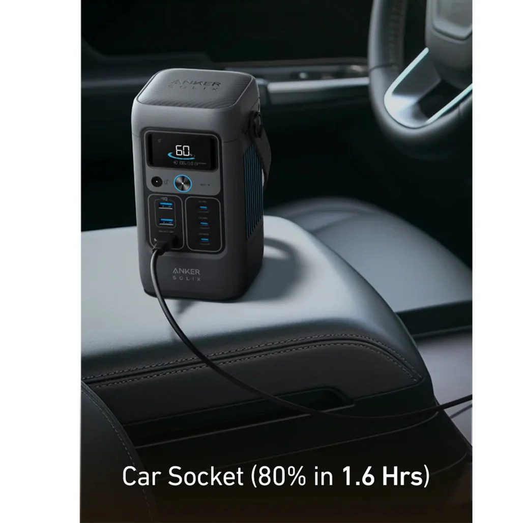 Anker SOLIX C200 DC Portable Power Station – 192Wh Battery, 200W Output, 140W USB-C Fast Charging, Solar-Compatible - Image 8