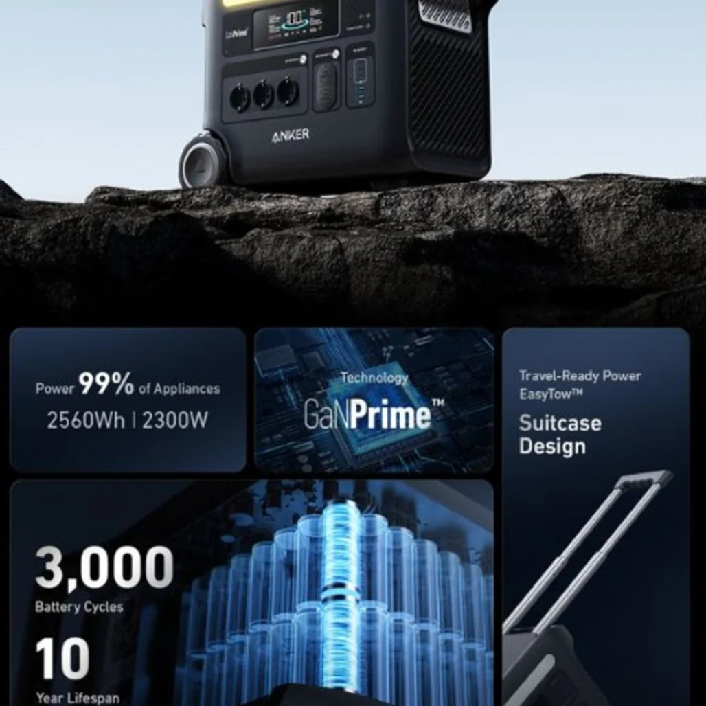 Anker SOLIX F2600 Portable Power Station – 2560Wh｜2400W - Image 3