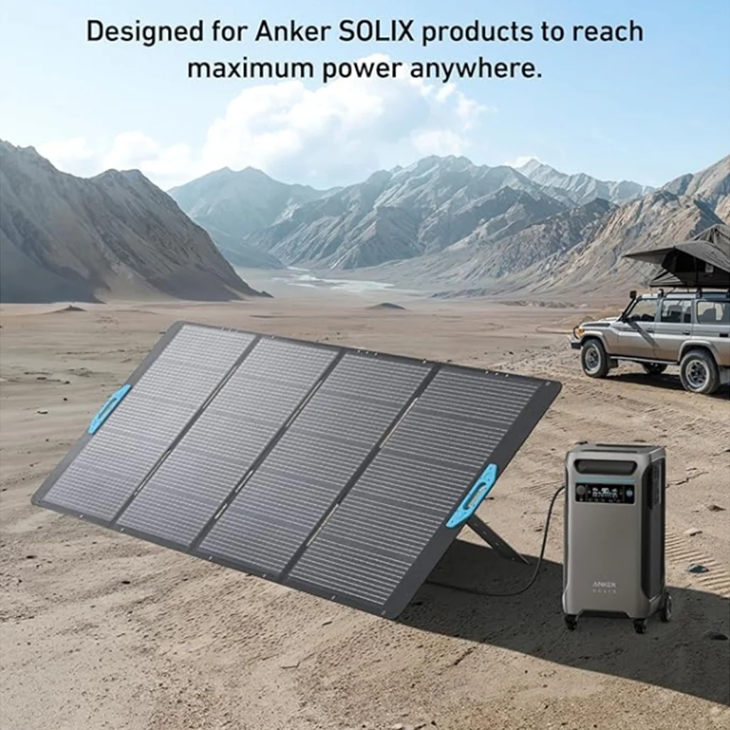 Anker SOLIX PS400 400W Portable Solar Panel – Foldable, Waterproof, High-Efficiency Charger for RVs, Camping & Emergency Backup - Image 2