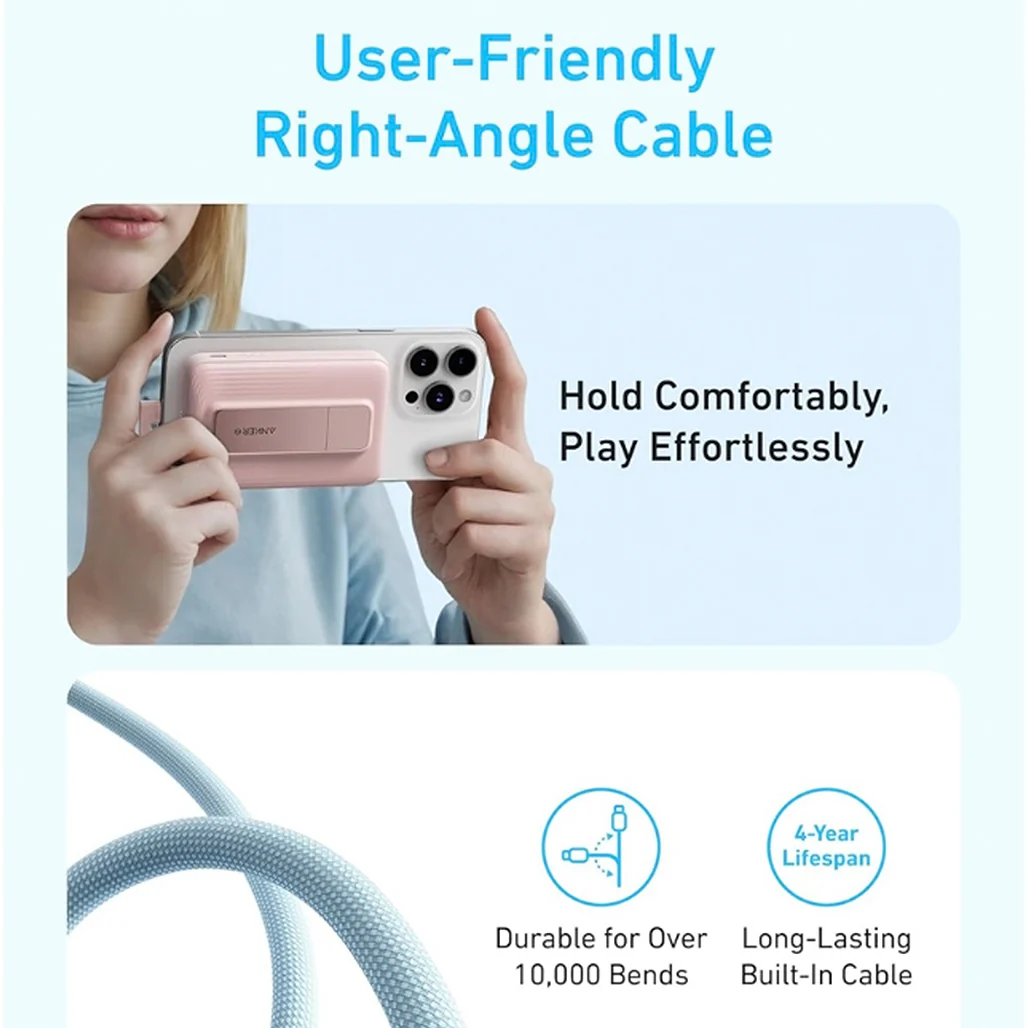 Anker Zolo 10000mAh 30W Magnetic Power Bank with Built-In USB-C Cable – Fast Charging & Wireless Convenience (Model A1685) - Image 6