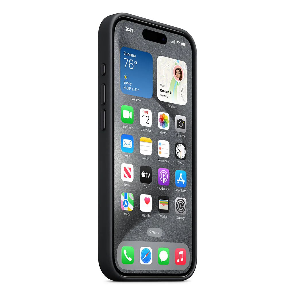 Apple iPhone 15 Pro FineWoven Case with MagSafe - Black - Image 6
