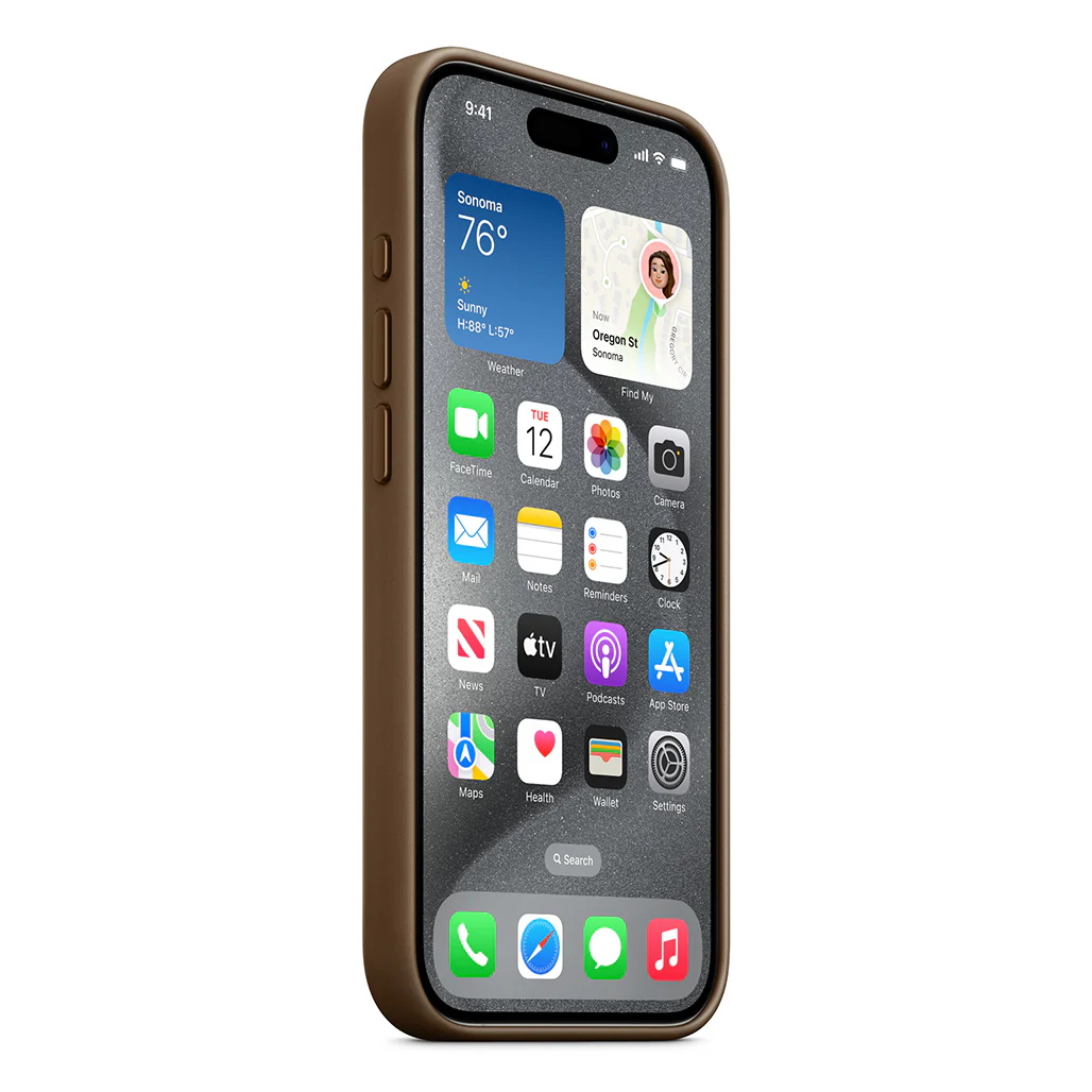 Apple IPhone 15 Pro FineWoven Case With MagSafe - Taupe - Image 6
