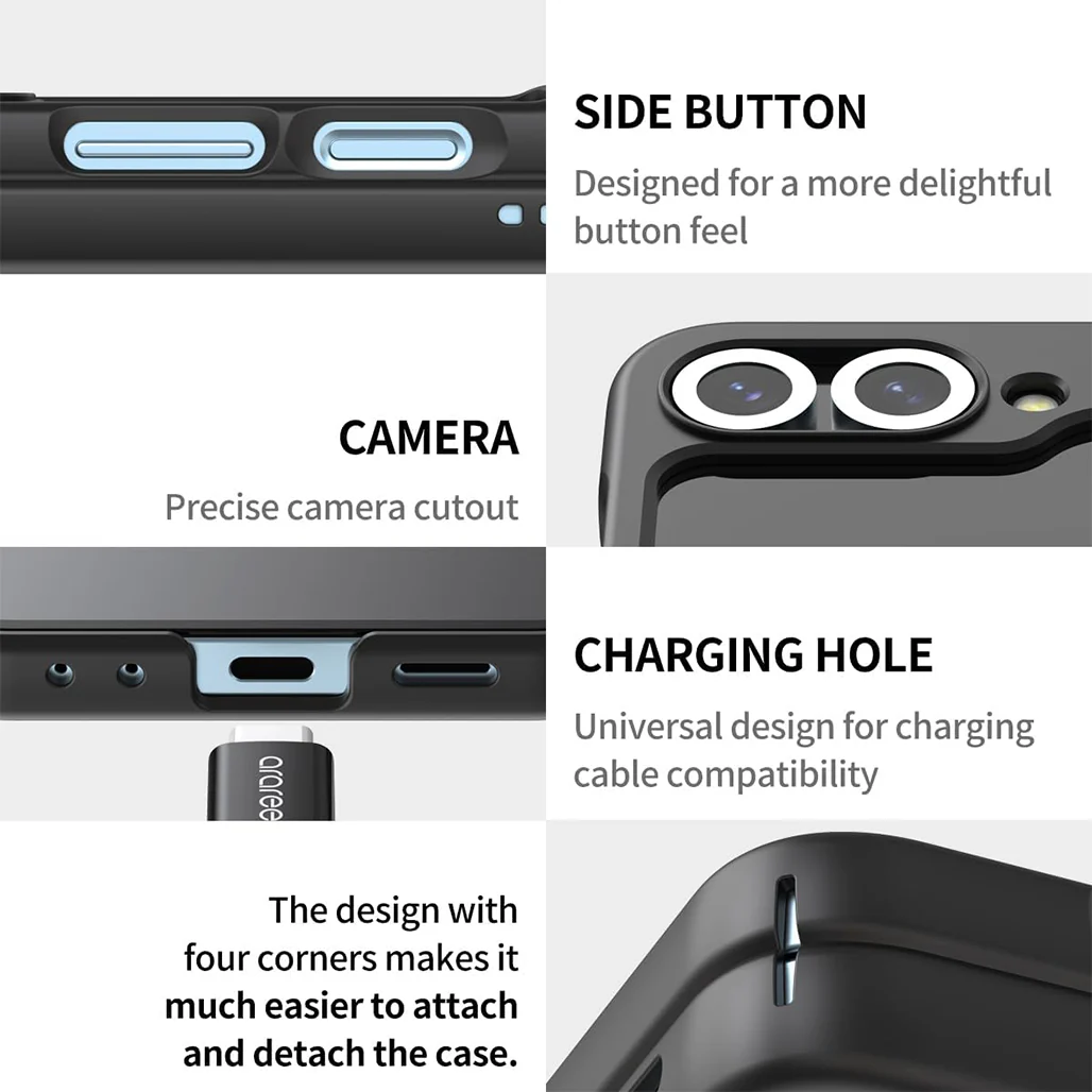 Araree Aero Flex M Case for Samsung Galaxy Z Flip 6 – MagSafe Compatible, Slim Hybrid Protection with Hinge Cover - Image 2
