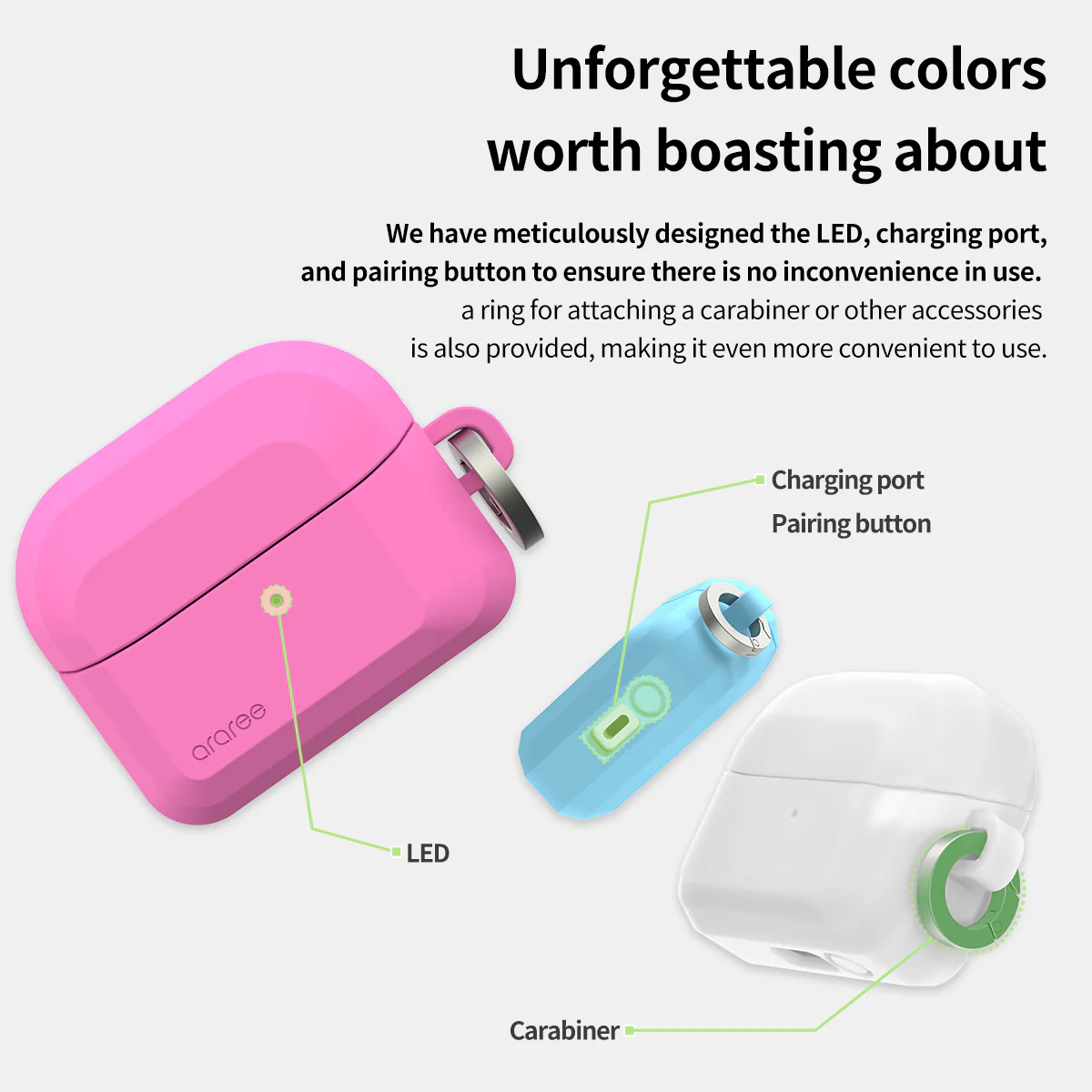 Araree Brio Silicone Case for Galaxy Buds3/Buds3 Pro - Image 4