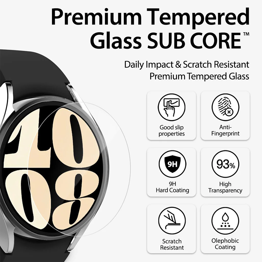 Araree Core Glass for Samsung Galaxy Watch 5 & 6 (2 pack) - Image 3
