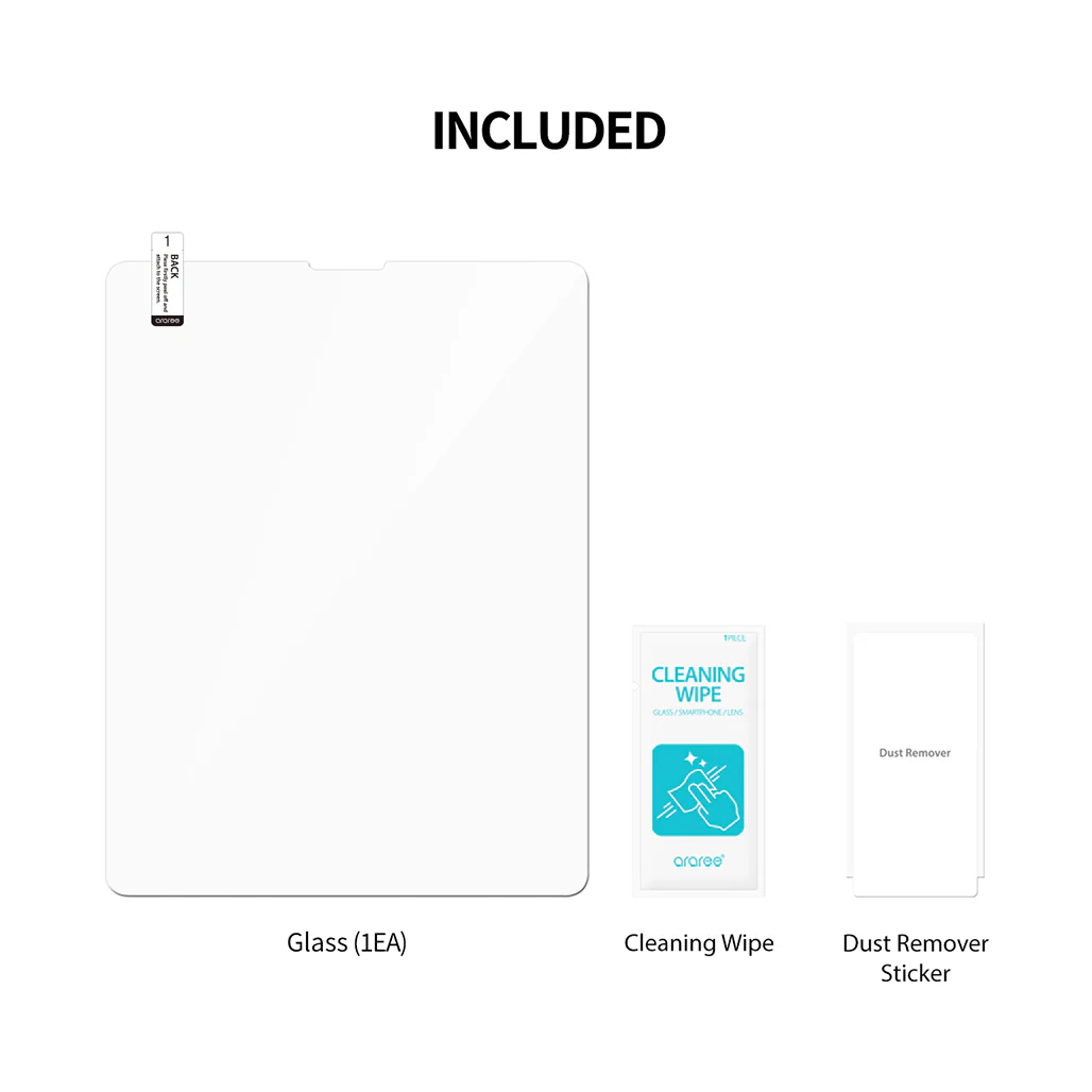 Araree Core Tempered Glass Screen Protector for iPad Air M2 (2024) – Advanced Display Protection with High Transparency and 9H Hardness - Image 2