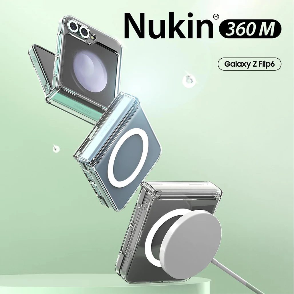 Araree Nukin 360 M Clear Case for Samsung Galaxy Z Flip 6 - Full-Body Protection with MagSafe Compatibility - Image 3