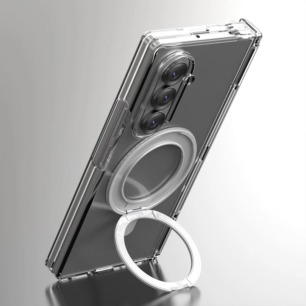 Araree Nukin 360 M Stand Case for Samsung Galaxy Z Fold 7- 360° Rotating MagSafe Kickstand – Clear - Image 3