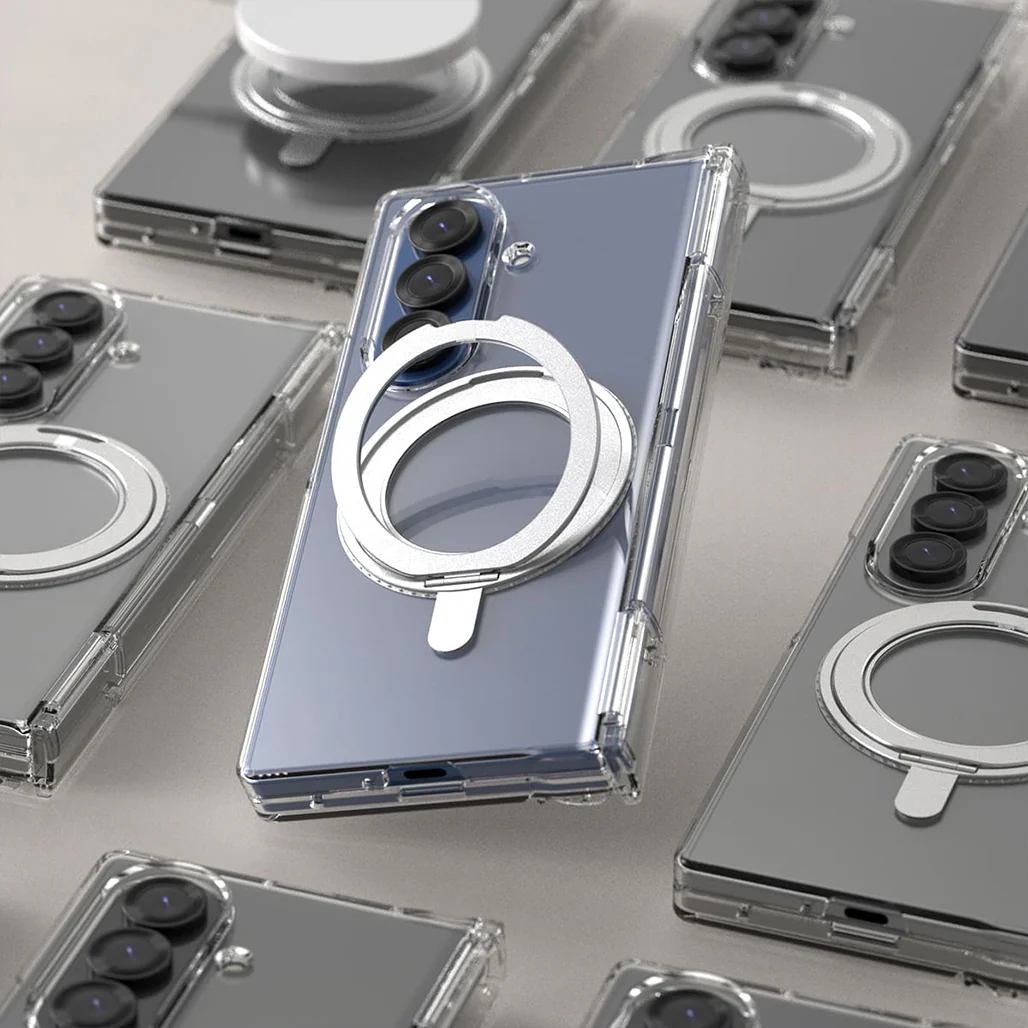 Araree Nukin 360 M Stand Case for Samsung Galaxy Z Fold 7- 360° Rotating MagSafe Kickstand – Clear - Image 6