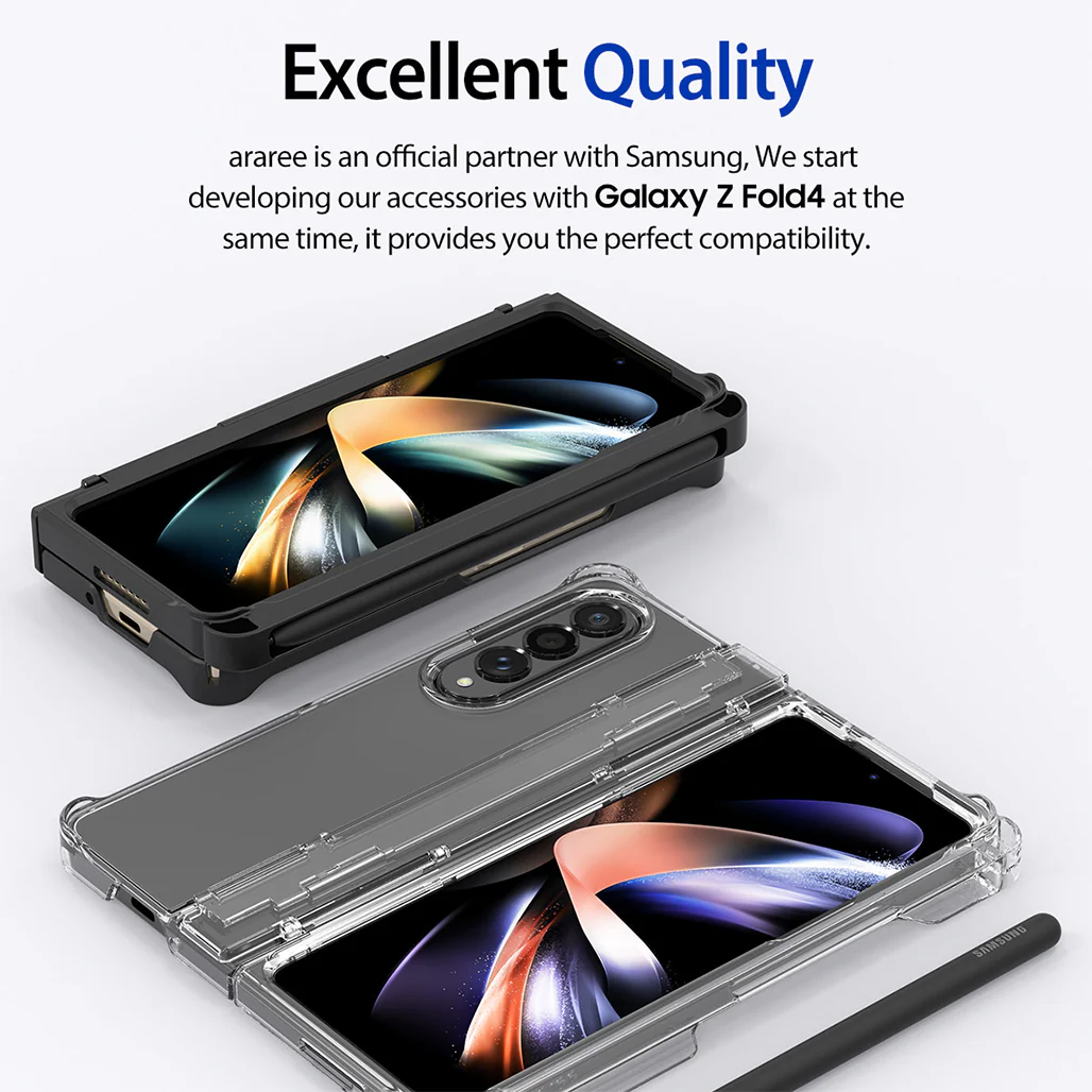 Araree Nukin 360P Protection Case for Galaxy Z Fold4 – S Pen Storage, Hinge Protection, Polycarbonate - Image 3