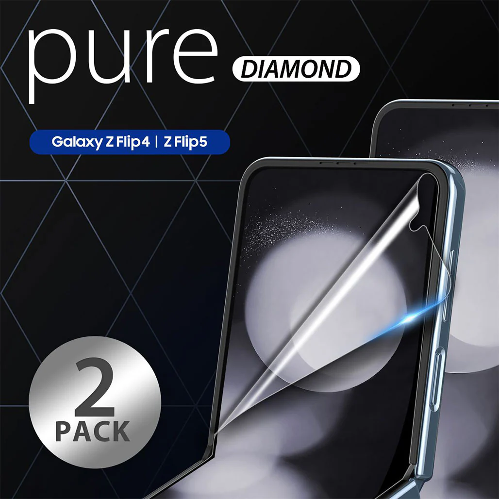 Araree Pure Diamond Screen Protector Film for Galaxy Z Flip 4 & 5 (2 pack) - Image 4