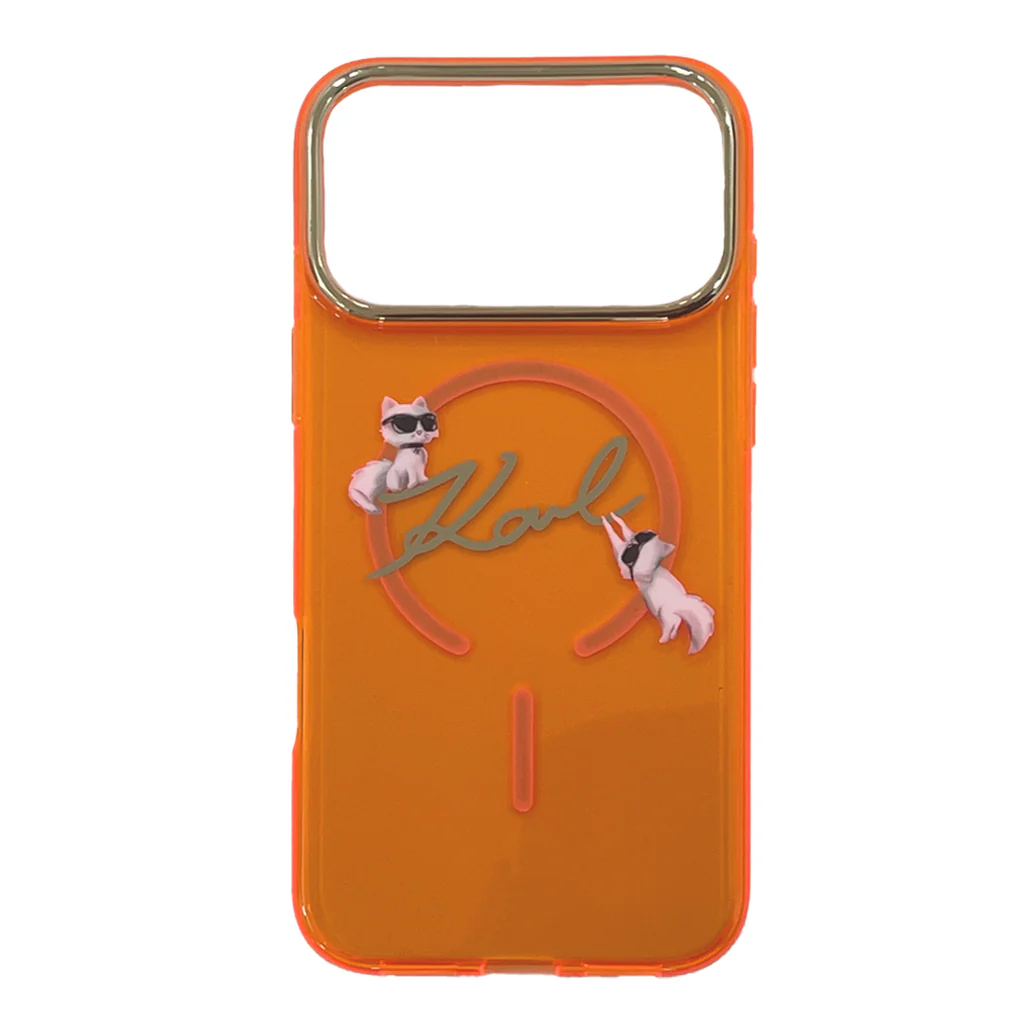 Karl Lagerfeld MagSafe IML Case with Choupette Scripted Logo for iPhone 17 Pro Max