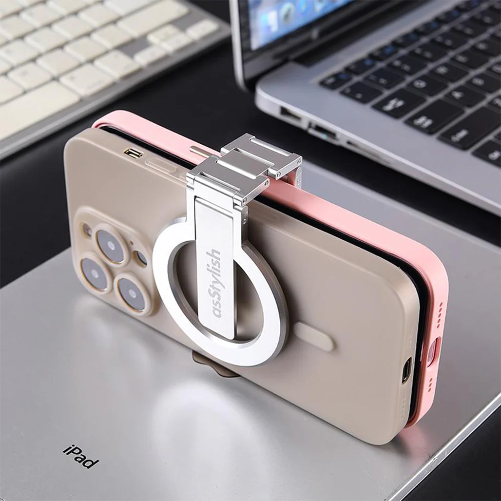 asStylish Twins Carry Stand – Dual Phone Holder for Secure Multitasking and Organized Workspaces - Image 4