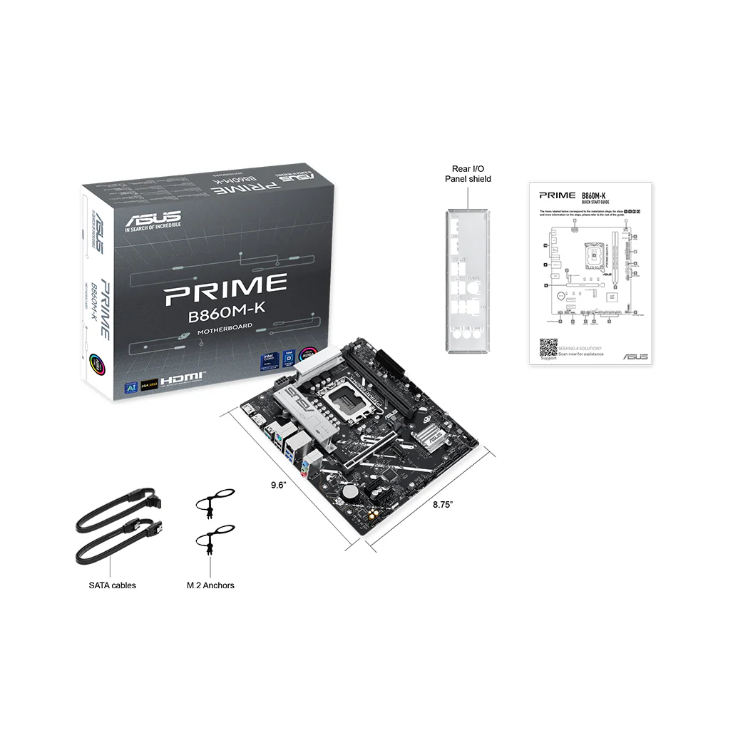 ASUS PRIME B860M-K DDR5 - micro-ATX Motherboard with Intel® B860 Chipset, PCIe 5.0, USB 10Gbps, and AI PC Support - Image 7