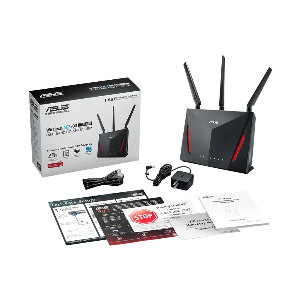 Asus RT-AC86U - AC2900 Dual Band Gigabit WiFi Gaming Router - Image 3