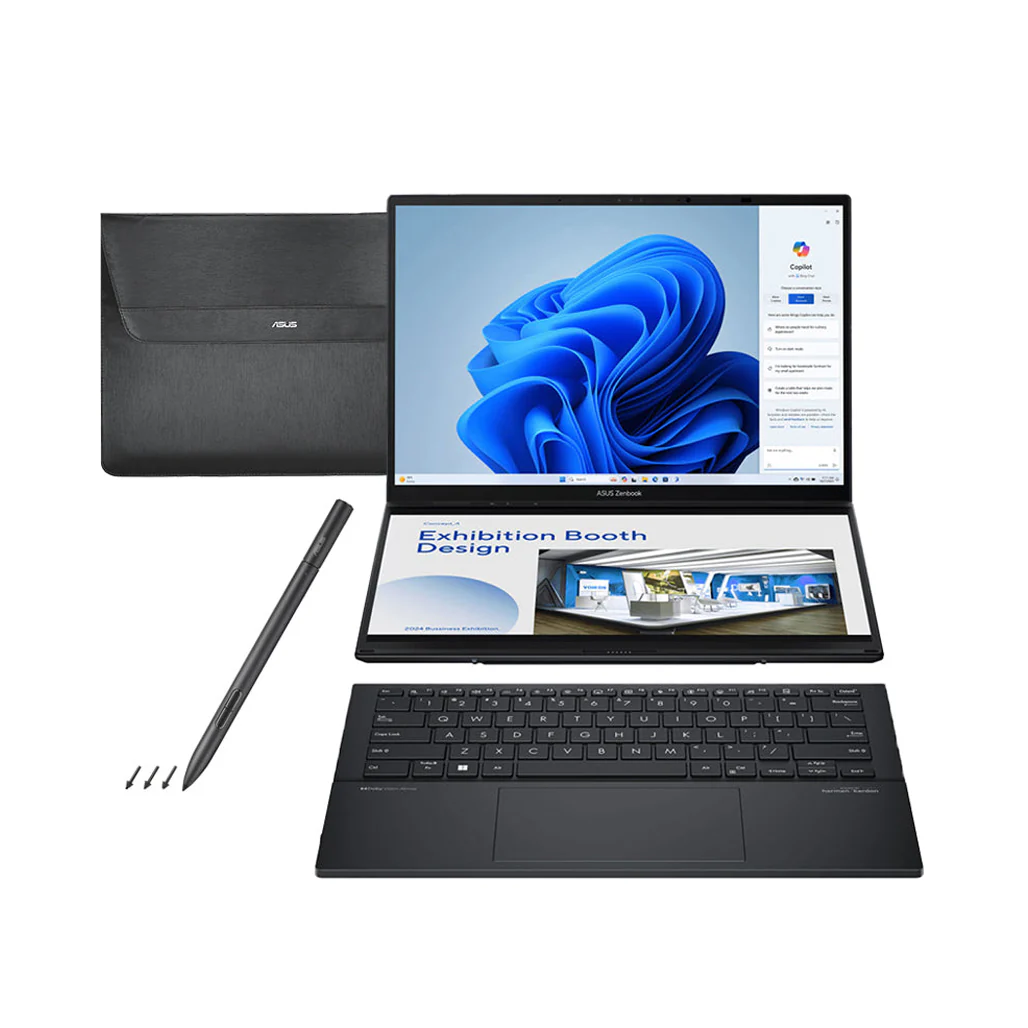 Asus Zenbook Duo OLED UX8406CA-PZ005W - Dual 14" Touchscreen - Core Ultra 9 285H - 32GB Ram - 2TB SSD - Intel ARC Graphics - 2 Years Warranty