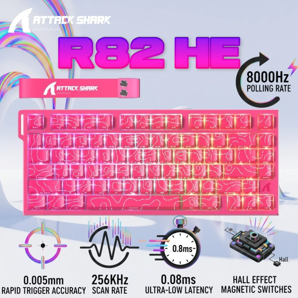 Attack Shark R82 HE - 75% Wired Magnetic Gaming Keyboard - Image 14