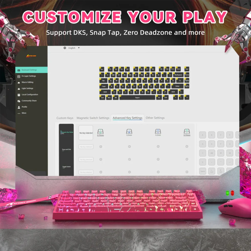 Attack Shark R82 HE - 75% Wired Magnetic Gaming Keyboard - Image 16