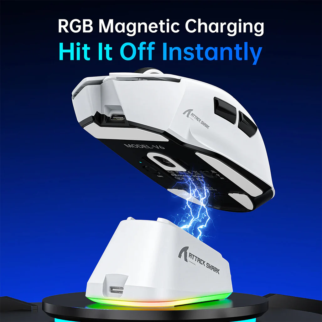 ATTACK SHARK V6 Ultra-Light Tri-Mode Gaming Mouse - Image 8