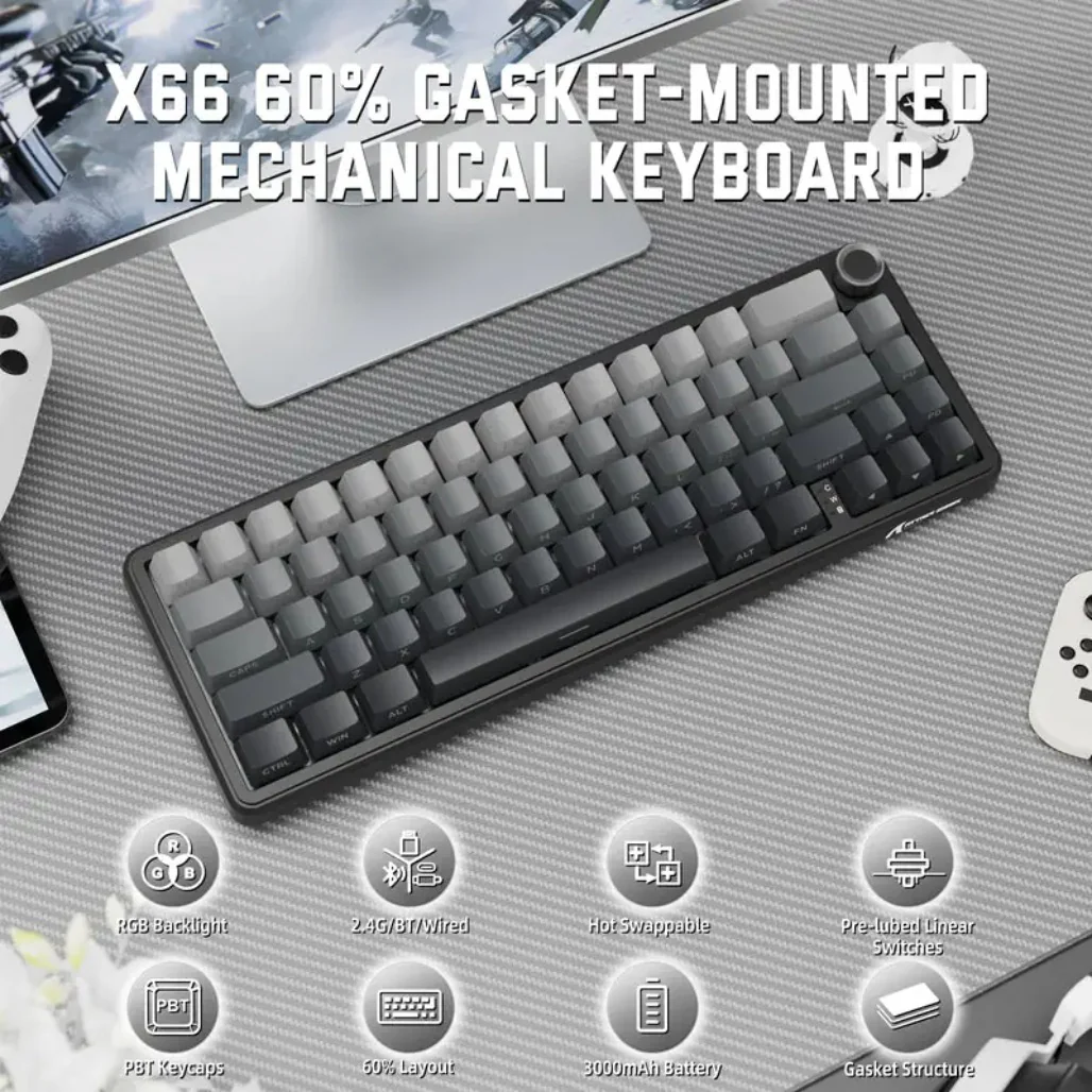 Attack Shark X66 Wireless Mechanical Gaming Keyboard - Image 9
